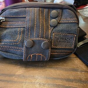 Black and Brown Men's Belt Bag